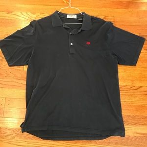 Perkins Clothing Collared Polo - Size L Navy Blue